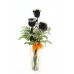  
Color of Flower(s): Black with Orange Glitter